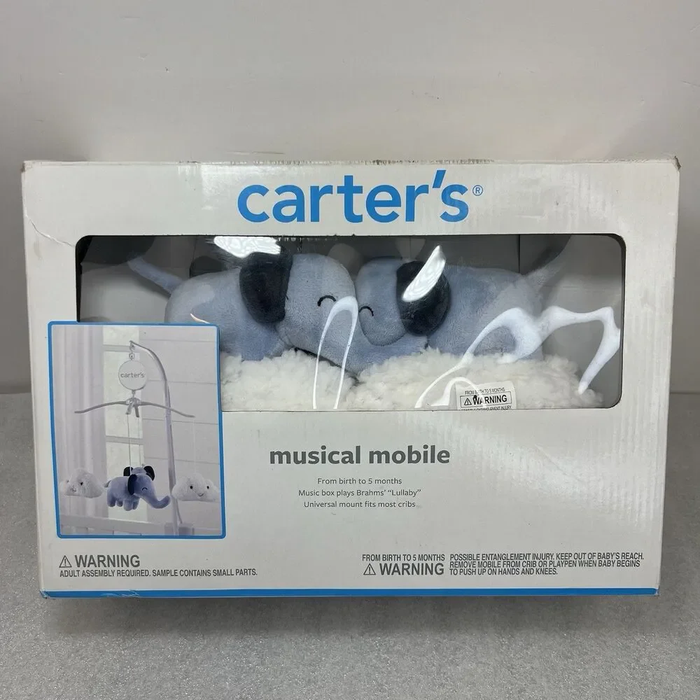 Carter's Modern Forest Pals Musical Mobile - Elephant & Cloud Birth - 5 Months